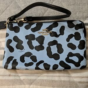 Animal print Coach Wristlet